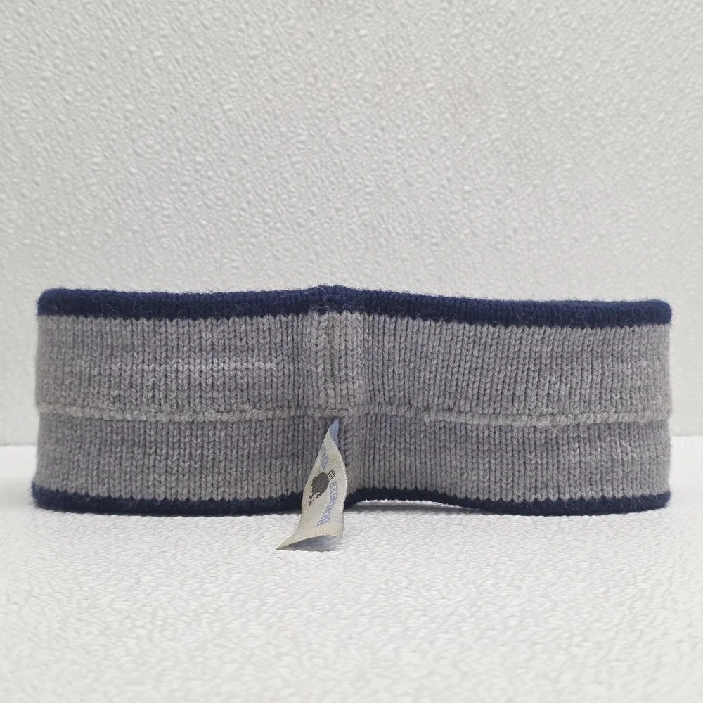 Vintage Black Sheep Woolens Winter Headband Navy Blue Red Gray
